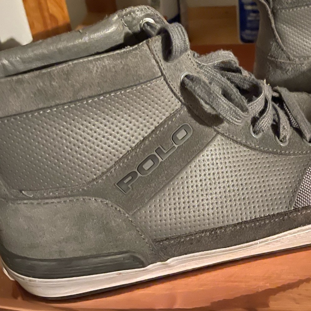 Ralph Lauren Polo high top suede sneakers. NICE!
